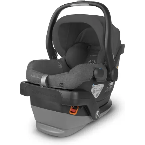 UPPAbaby Mesa V2 Infant Car Seat/Easy Installation/Innovative SmartSecure Technology/Base + Robust Infant Insert Included/Direct Stroller Attachment/Greyson (Charcoal Mélange)