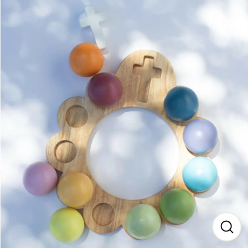 Wooden Decade Rosary Ball Set - Shining Light Dolls