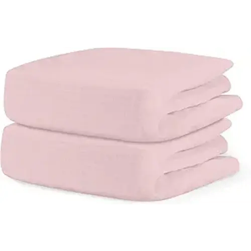 Newton Baby Fitted Crib Sheet (2-Pack) - Ultra Breathable and Soft, Organic Cotton, Fits All Standard Cribs, Pink