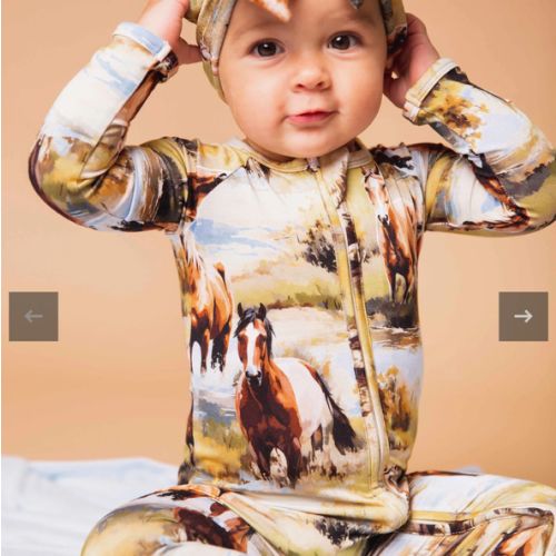 Horse of Course - Convertible Romper - Bums & Roses
