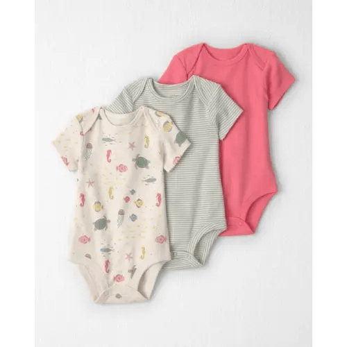 Baby 3-Pack Organic Cotton Bodysuits - Little Planet | Carter's