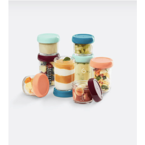 Glass Babybols Baby Food Storage Containers (Airtight, Leakproof Meal Prep Bowls); Size :4 x 4oz + 4 x 8oz