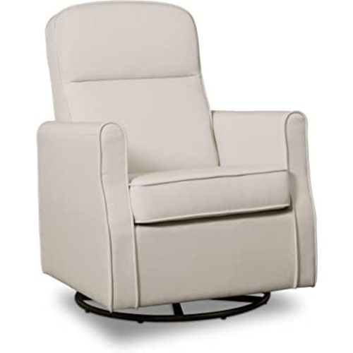Delta Children Blair Slim Nursery Glider Swivel Rocker Chair, Cream