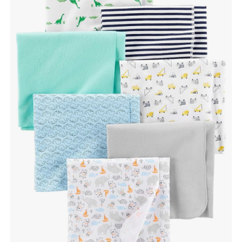 Simple Joys by Carter's Unisex Babies' Flannel Receiving Blankets, Pack of 7