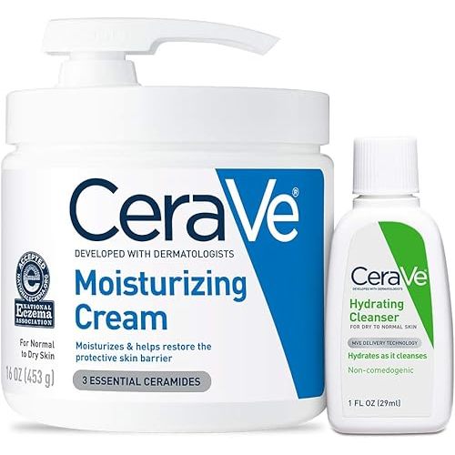 CeraVe Moisturizing Cream & Hydrating Facial Cleanser Set for Dry Skin
