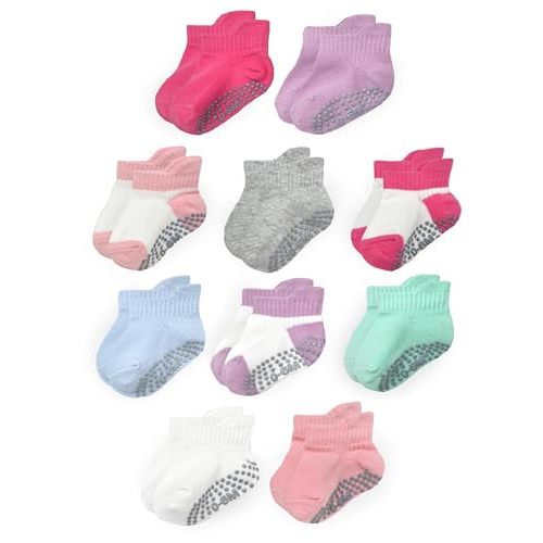 Fruit of the Loom Cotton Grip Socks for Baby and Toddler