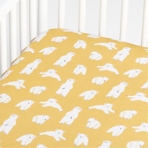 Alvin Organic Bears Baby Crib Fitted Sheet