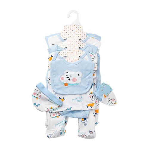 yocbz Baby Boy Clothes 0-3 Months 8PCS Newborn Girl Outfit Set Light Blue,0-3 Months