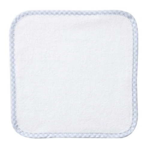 Pottery Barn Kids Gingham Baby Wash Cloths | 3 Pack | Light Blue
