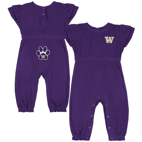 Washington Huskies Colosseum Infant Beautopia Waffle Knit Romper - Purple