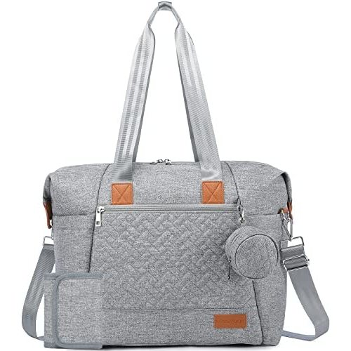 LOVEVOOK Diaper Bag Tote, Large Baby Diaper Bag Waterproof Travel Diaper Tote with Changing Pad