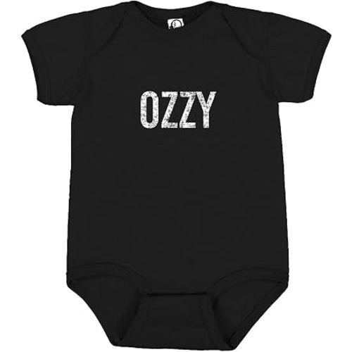Wild Bobby RIP Ozzy Distressed Name Pop Culture Baby Creeper Boys Girls Infant Bodysuit