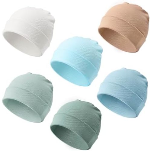 AQOKKA Baby Newborn Hats for Unisex Infant Toddler Soft Beanie Warm Cap Newborn Hospital Hats for Baby Boy Girl 0-24 Months