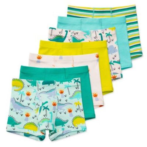 Lucky & Me Nolan Boys Organic Cotton Boxer Briefs 7-Pack Color Roarsome Size 2/3y Toddler Boys