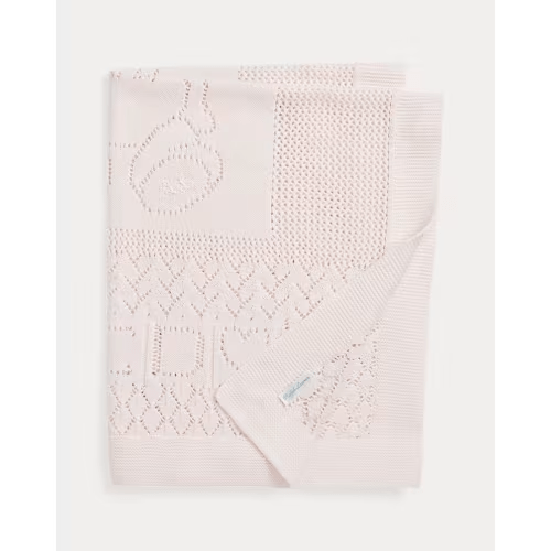 Pointelle-Knit Cotton Blanket