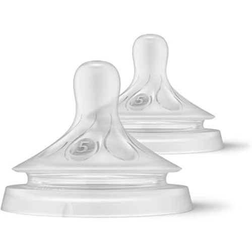 Philips Avent Natural Response Nipples, Extra Fast Flow (Flow 5), 2-pack, SCY965/02