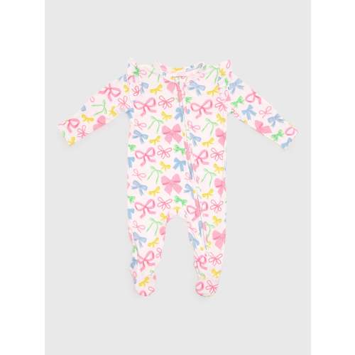 Angel Dear Baby Girls' 2-Way Zipper Ruffle Sleeve Footie – Saint Bernard