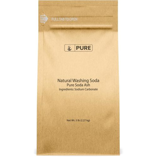 Pure Original Ingredients Natural Washing Soda (5 lb) Multipurpose Cleaner, Water Softener, Stain Remover.