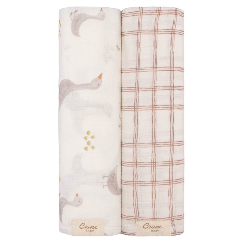 Goose Assorted 2-Pack Cotton Muslin Swaddles