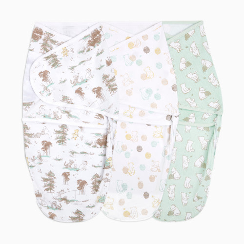 Aden + Anais Disney Essentials Cotton Wrap Swaddle (3 Pack) - Winnie + Friends, 3