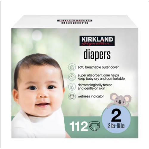 Kirkland Signature Diaper Size 2, 112-count | Costco