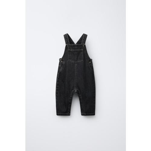 LONG DENIM OVERALLS - Black | ZARA United States