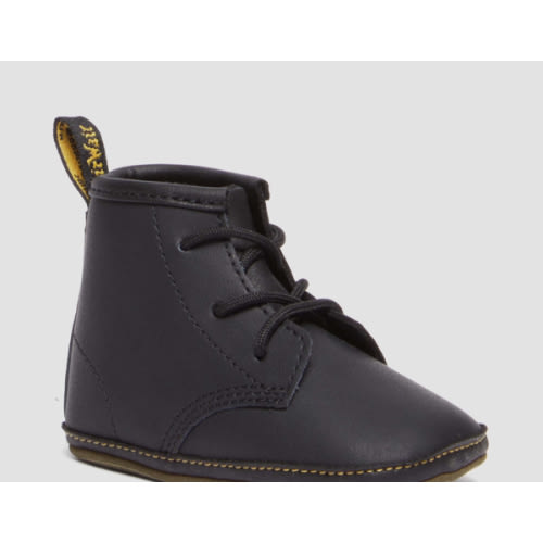 Newborn 1460 Auburn Leather Booties in Black | Dr. Martens