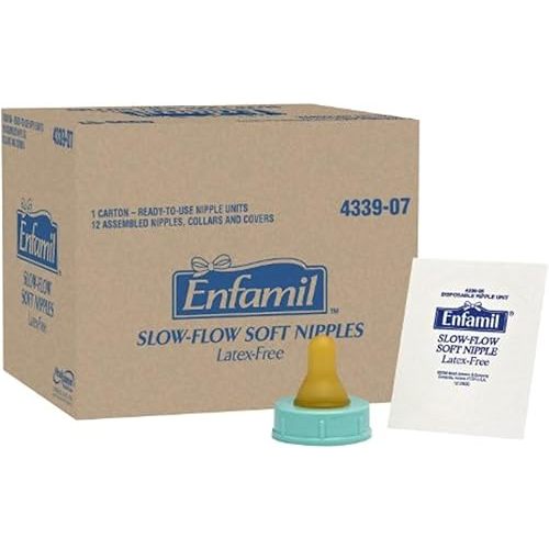 Enfamil Slow Flow Soft Nipples, Latex-Free & BPA Free, 12 Count
