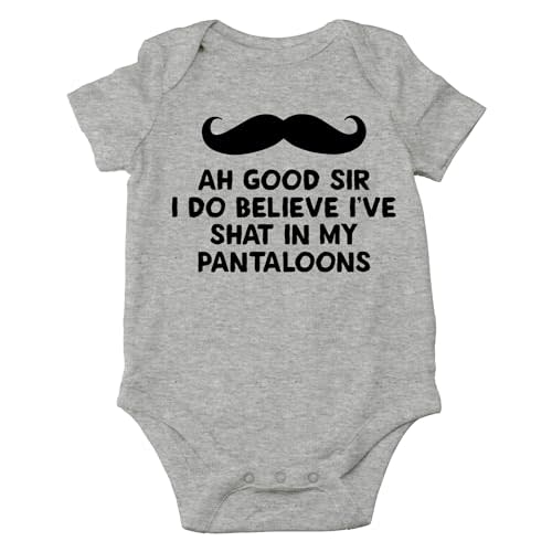 AW Fashions Ah Good Sir, I Do Believe I've Shat My Pantaloons Baby Bodysuit Cute Boy Girl Newborn Outfit