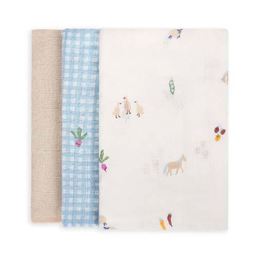Organic Baby Muslin Blanket (3) - Farm