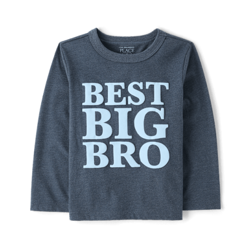 Baby And Toddler Boys Best Big Bro Graphic Tee - Gray