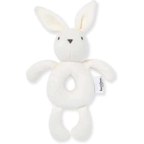 Burt's Bees Baby Unisex Infant Rattle Toy, Nursery Sensory Animal Plush Made with 100% Organic Cotton Shell and Polyester Fill, Sweet Bear, Bunny, or Dog Stuffed Animals for Babies