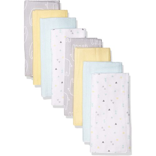 Gerber Unisex-Baby 8-Pack Cotton Flannel Burp Cloths
