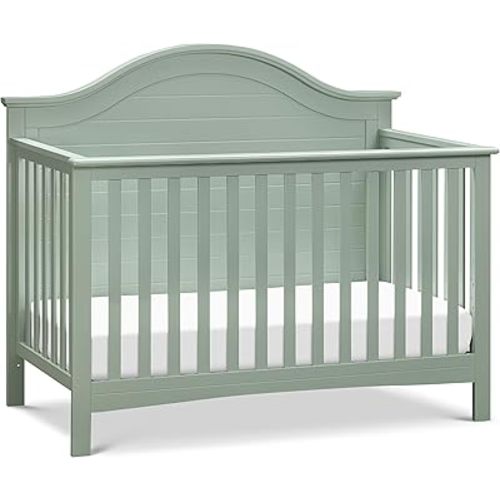 Carter’s by Davinci Nolan 4-in-1 Baby Crib - Convertible to Toddler Bed, Daybed, Full-Size Bed - GREENGUARD Gold Certified - 4 Adjustable Mattress Heights - Conversion Kit Sold Separately, Light Sage