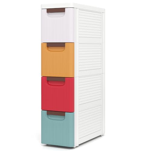 4 Drawers Storage Cart for Nursery - linens and clothing storage