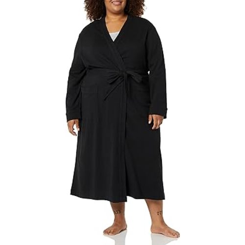 Amazon Essentials Women's Lightweight Waffle Full-Length Bath Robe with Pockets (Available in Plus Size)