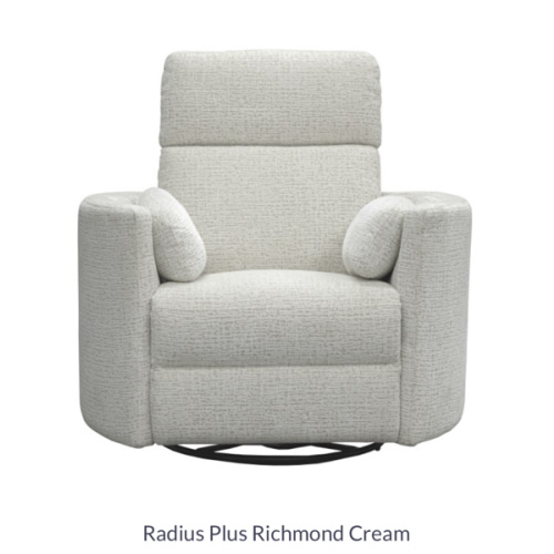 Radius Plus Power Swivel Glider Recliner. Color: Richmond Cream