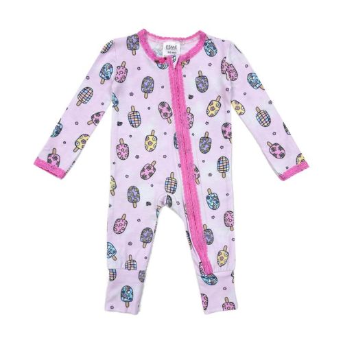 Groovy Popsicles Lace Trim Flip-Footie | Twinkle Twinkle Little One