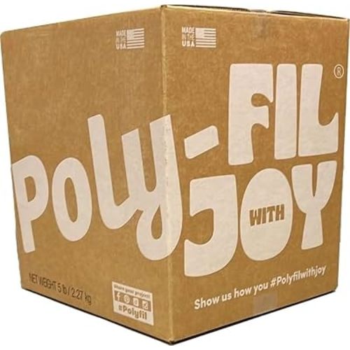 Fairfield The Original Poly-Fil, Premium Polyester Fiber Fill, Soft Pillow Stuffing, Stuffing for Stuffed Animals, Toys, Cloud Decorations, and More, Machine-Washable Poly-Fil Fiber Fill, 5 lbs. Box