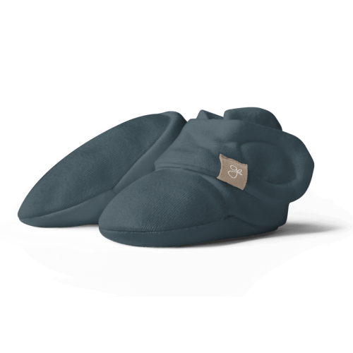 MIDNIGHT Stay-On Baby Booties | Organic Boots 0-12M – goumiki