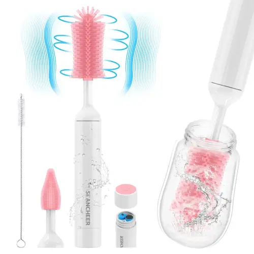 SEANCHEER S02 Electric Bottle Brush Cleaner, Silicone Electric - TikTok Shop