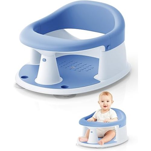 Baby Bath Seat for Babies 6 Months & Up, Bath Seats for Babies Sitting Up, Open Design, Non-Slip, Compact Toddler Bath Seat.
