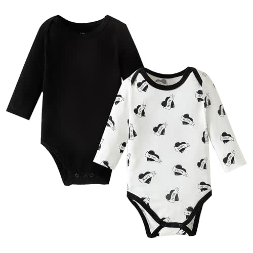 DEFAHN 2PCS Visocse from Bamboo Baby Rompers Unisex Onsies Solid Short Sleeve Baby Bodysuit 0-24 Months