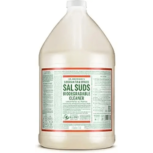 Dr. Bronner's - Sal Suds Biodegradable Cleaner (1 Gallon) - All-Purpose, Pine Cleaner for Floors, Laundry and Dishes, Concentrated, Cuts Grease and Dirt, Powerful Formula