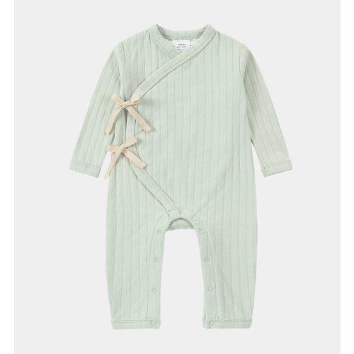 Baby Kimono Overall Suit. Mist