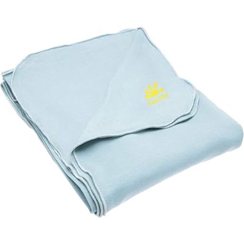 Nozone Baby Blanket, Sun Protective, Soft Rayon from Bamboo, UPF 50+ in Blue