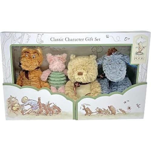KIDS PREFERRED Disney Baby Classic Winnie The Pooh and Friends 4 Piece Plush Collector Set Stuffed Animals