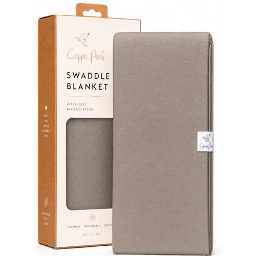 Copper Pearl Swaddle Blankets for Newborns | Soft Stretchy Receiving Blankets for Boys and Girls | Large 46 x 46 Inch Baby Blankets | Lightweight and Breathable Swaddles | Gobi