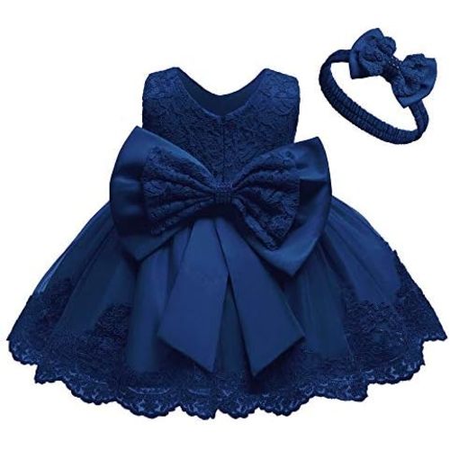 0-6T Toddler Baby Girl Embroidered Tutu Ball Gown Lace Dresses with Headwear