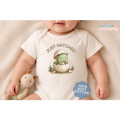 Just Hatched ONESIE® Dinosaur Baby Bodysuit Dinosaur Baby Gift